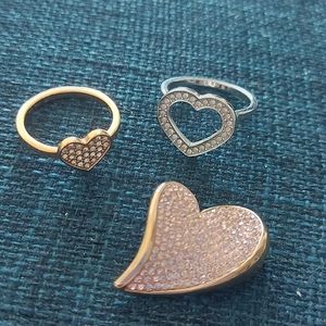 Swarovski rings and pendant